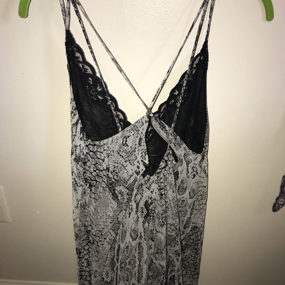 Snakeskin slip dress